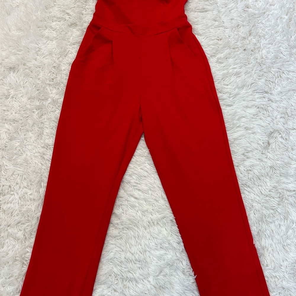 Elegant Red Women's Jumpsuit